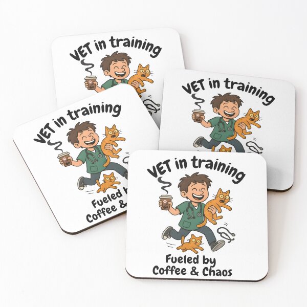 Item preview, Vet Student Gift – Coffee, Cat & Chaos - "Vet in Training Fueled by Coffee & Chaos" designed and sold by Bettybee00.