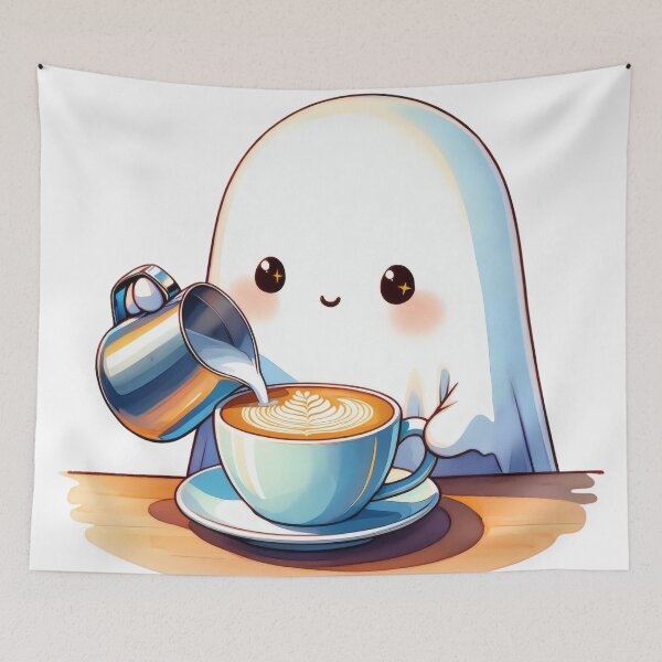 Item preview, Cute Ghost Barista – Coffee Lover Design designed and sold by Ombrya.