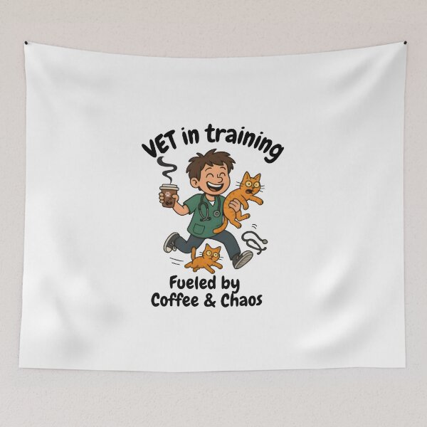 Item preview, Vet Student Gift – Coffee, Cat & Chaos - "Vet in Training Fueled by Coffee & Chaos" designed and sold by Bettybee00.