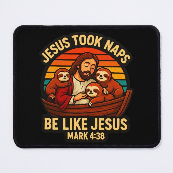 Item preview, Jesus Took Naps Be Like Jesus and the Three Sloths designed and sold by plushism.