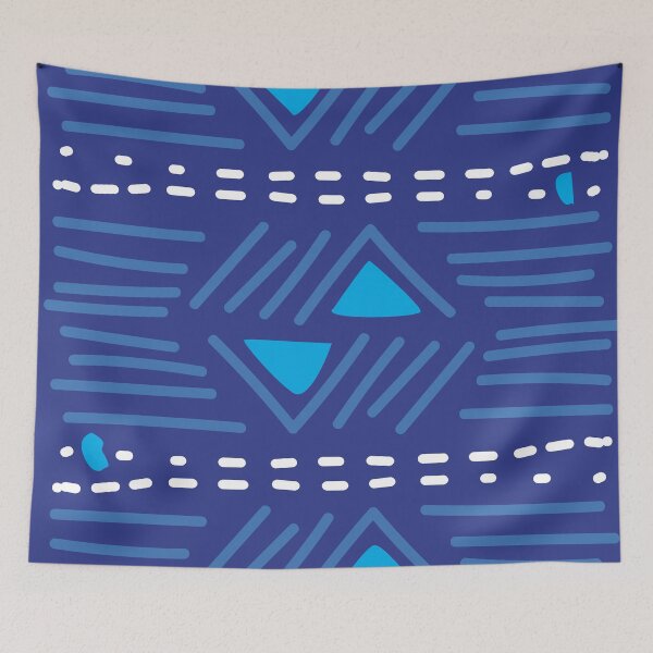 Item preview, Authentic blue bogolan pattern designed and sold by Wolagno.