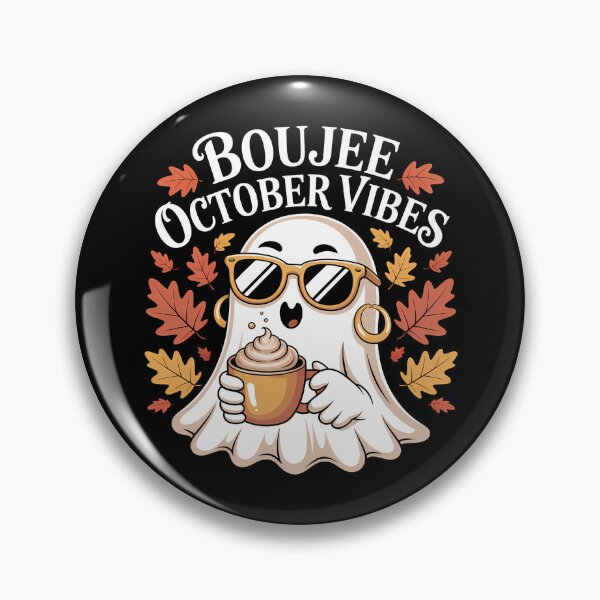 Item preview, Boujee October Vibes Ghost Halloween - the perfect gift for pumpkin spice lovers, spooky season fans, and anyone who adores cozy autumn vibes. designed and sold by ZyziowskyArt.