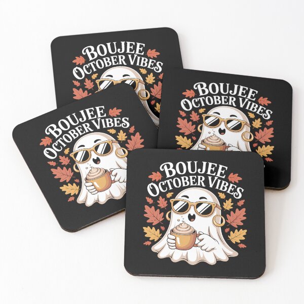 Item preview, Boujee October Vibes Ghost Halloween - the perfect gift for pumpkin spice lovers, spooky season fans, and anyone who adores cozy autumn vibes. designed and sold by ZyziowskyArt.