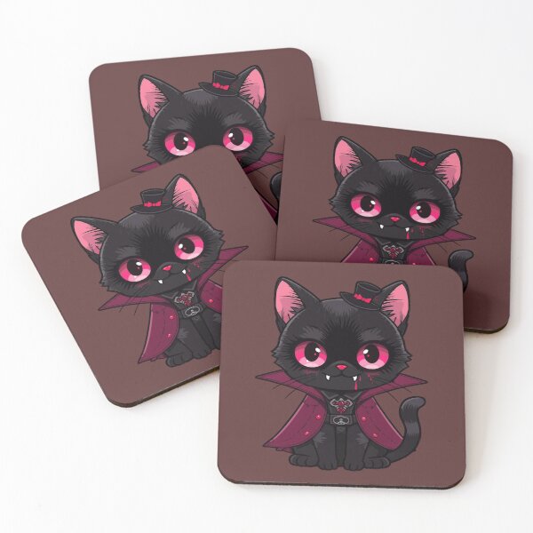 Item preview, Gothic Vampire Cat Design – Bloody Fangs, No Regrets – No Text Halloween Tee designed and sold by Mythic Tide.