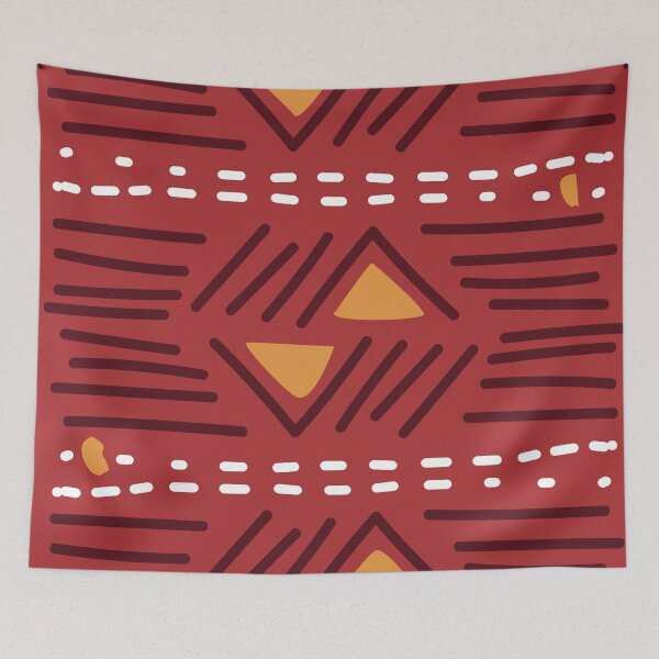 Item preview, Authentic red bogolan pattern designed and sold by Wolagno.