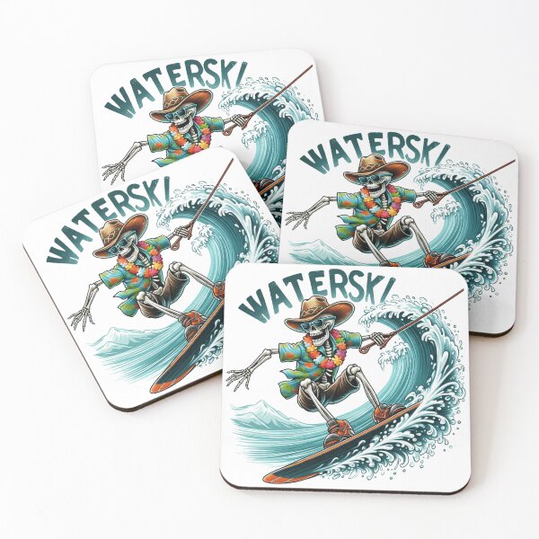 Item preview, Waterski Skeleton Sticker, decal designed and sold by clintang.