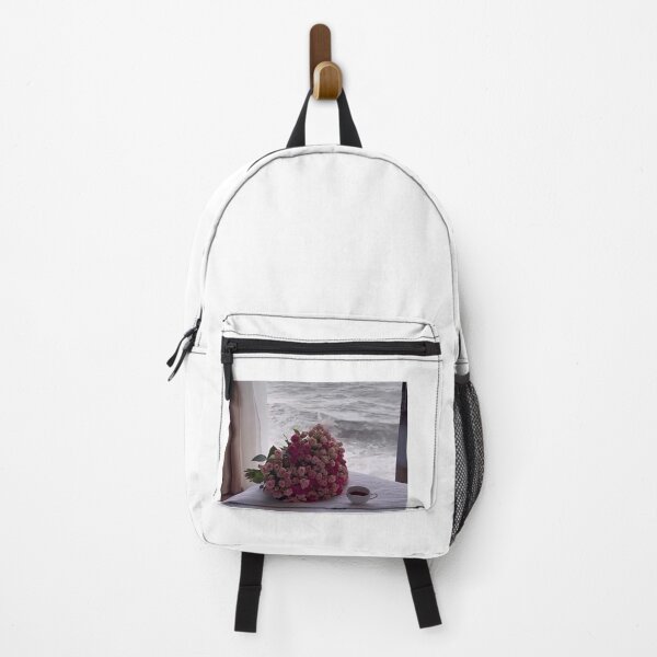 Item preview, Blumenstrauß am Fenster mit Kaffee am Strand • Flowers & Coffee by the Beach Window • Strandmoment – Blumen, Kaffee und Ruhe designed and sold by Yaroplanner.