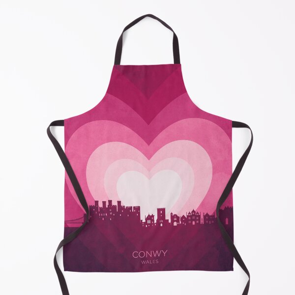 Item preview, Conwy Wales Skyline Hearts Pink designed and sold by ArtPrints.