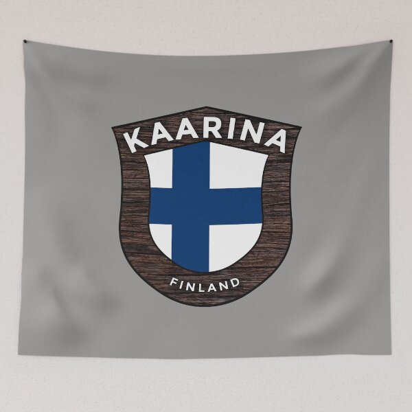 Item preview, Kaarina Finland Emblem Flag designed and sold by World Designs.