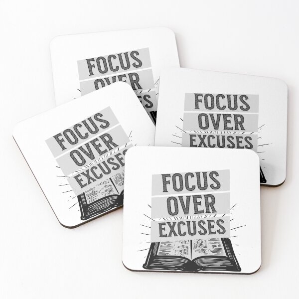 Artikelvorschau, Focus Over Excuses – Motivational Mindset Design entworfen und verkauft von lapiazzakunst.