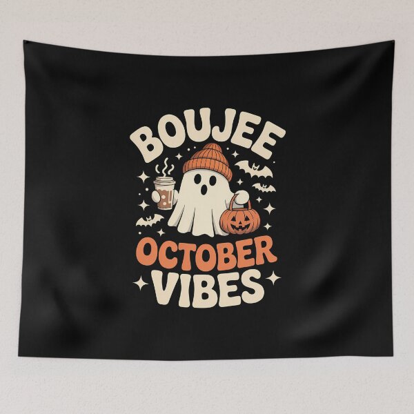 Item preview, Boujee October Vibes Ghost Halloween - the perfect gift for pumpkin spice lovers, spooky season fans, and anyone who adores cozy autumn vibes. designed and sold by ZyziowskyArt.