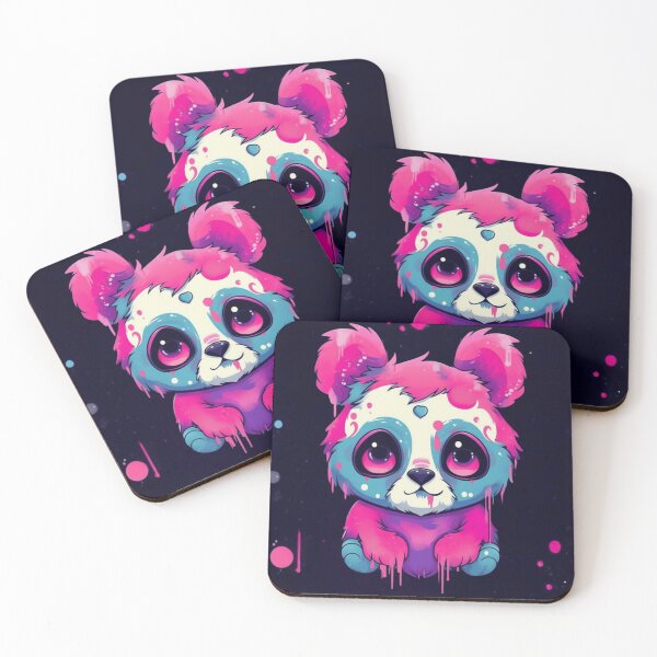 Item preview, Kawaii Neon Panda – Cute Pastel Goth Animal Art designed and sold by ArtBySylvia.