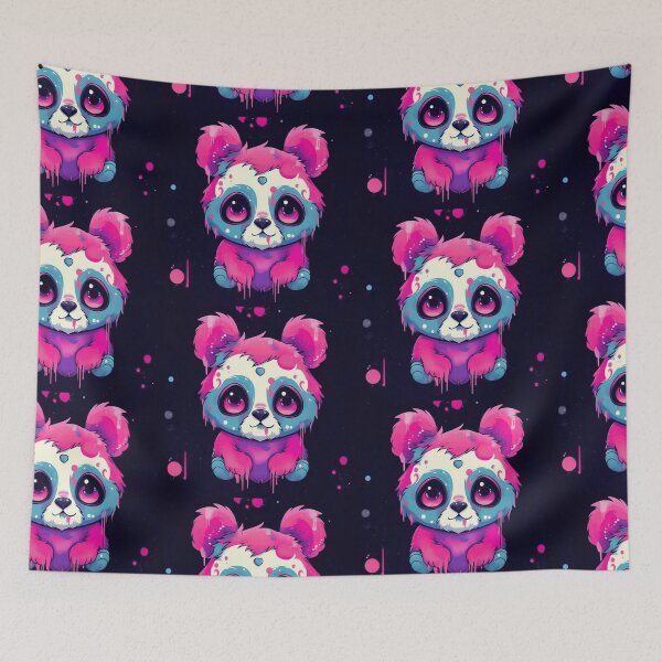 Item preview, Kawaii Neon Panda – Cute Pastel Goth Animal Art designed and sold by ArtBySylvia.