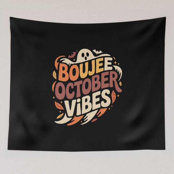 Item preview, Boujee October Vibes Ghost Halloween - the perfect gift for pumpkin spice lovers, spooky season fans, and anyone who adores cozy autumn vibes. designed and sold by ZyziowskyArt.
