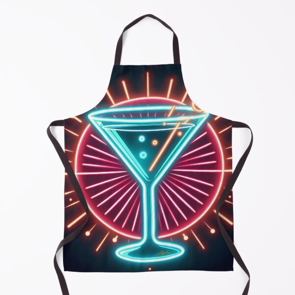 Item preview, Space Age Solar Flare Fireworks Neon Sign Martini designed and sold by Lee Hiller Designs.