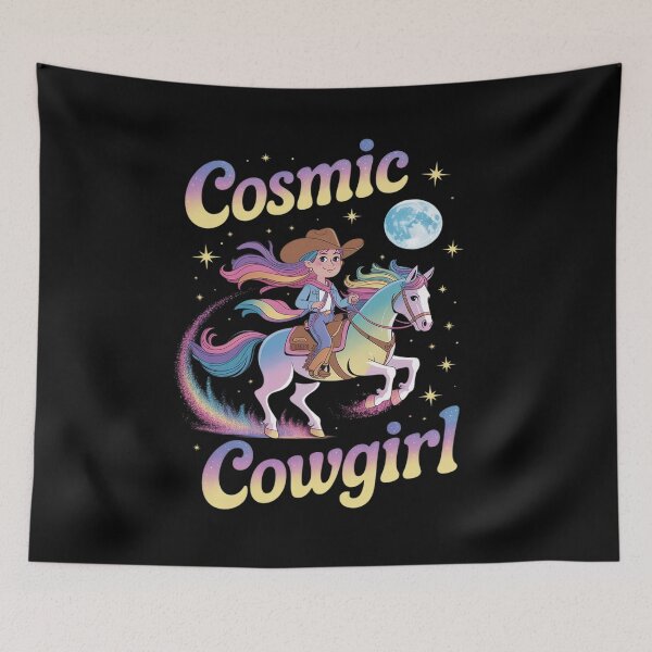 Item preview, Cosmic Rodeo Howdy Western Cute Cowboy Cowgirl Space designed and sold by PeteHomenick.