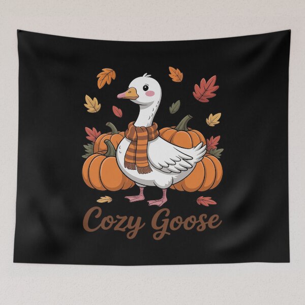 Item preview, Cozy Goose Pumpkin Fall Thanksgiving Love Silly Goose designed and sold by PeteHomenick.