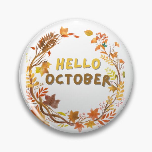 Item preview, Hello October Autumn Leaves Circle designed and sold by designoorkh.