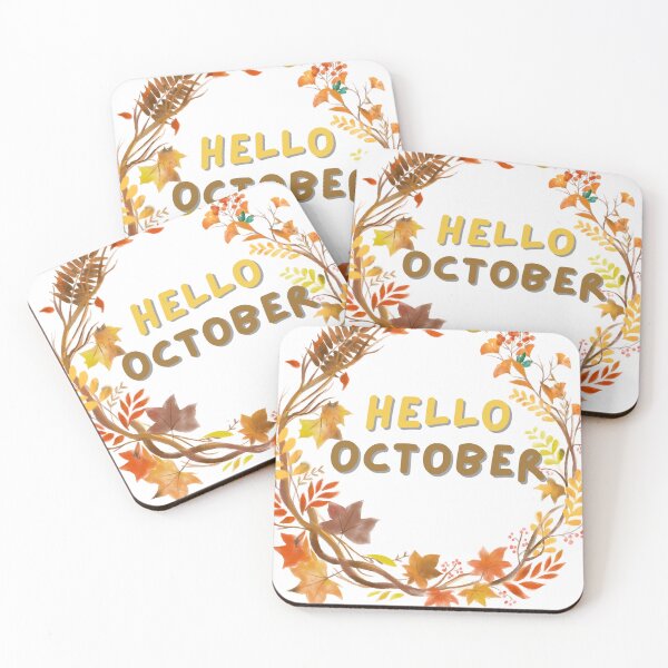 Item preview, Hello October Autumn Leaves Circle designed and sold by designoorkh.