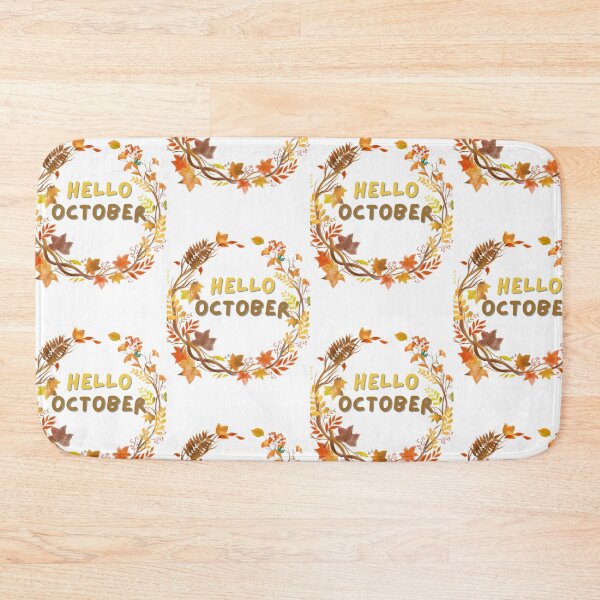 Item preview, Hello October Autumn Leaves Circle designed and sold by designoorkh.