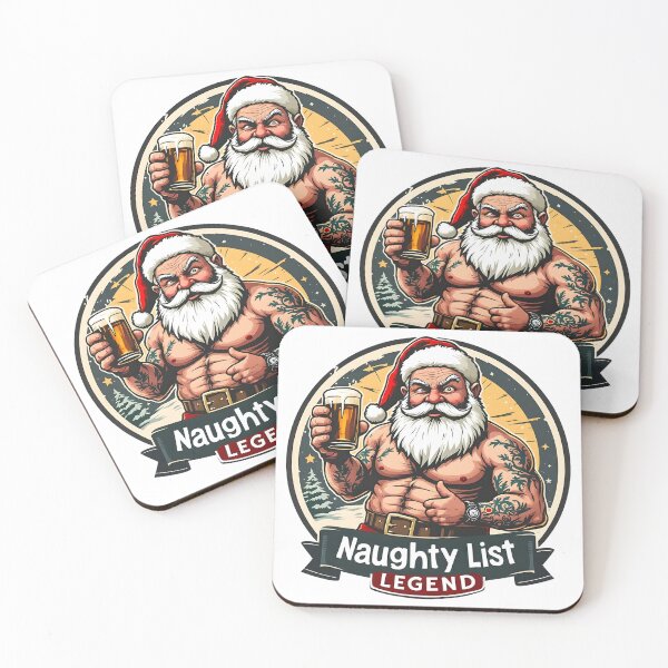 Item preview, Tattooed Santa Naughty List Legend designed and sold by SkullTroops.