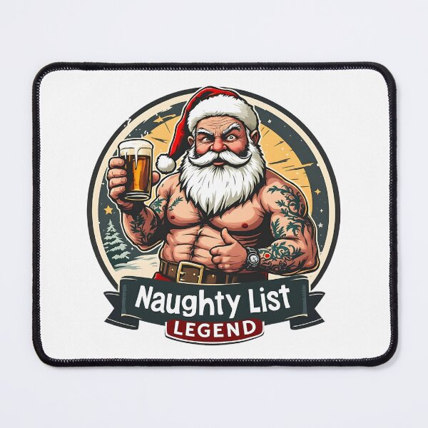 Item preview, Tattooed Santa Naughty List Legend designed and sold by SkullTroops.