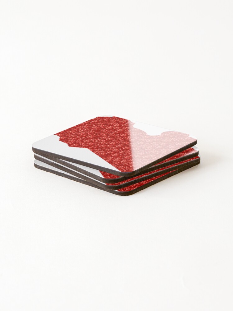 Thumbnail 4 of 5, Coasters (Set of 4), Red Rhinestone Libya designed and sold by TheIconSmith.