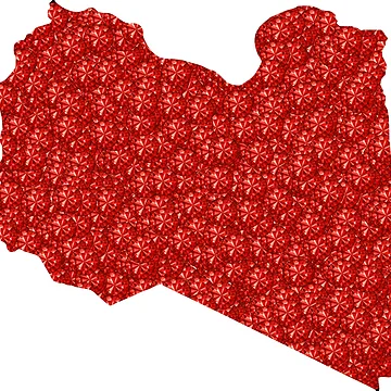 Artwork thumbnail, Red Rhinestone Libya by TheIconSmith