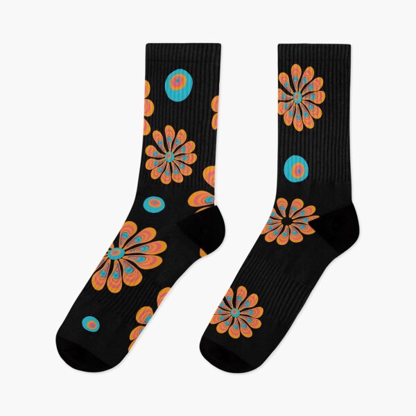 Item preview, In a Black Sea - Psychedelic 1960s Love Flower designed and sold by WandaRichards.