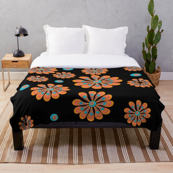 Item preview, In a Black Sea - Psychedelic 1960s Love Flower designed and sold by WandaRichards.