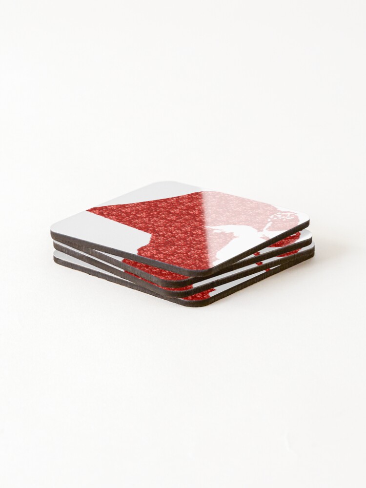 Thumbnail 4 of 5, Coasters (Set of 4), Red Rhinestone Kuwait designed and sold by TheIconSmith.