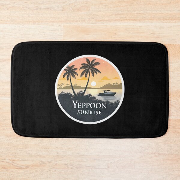 Item preview, Yeppoon Sunrise Silhouette – Palm Trees & Boat Scenic Design designed and sold by VividOrganica.