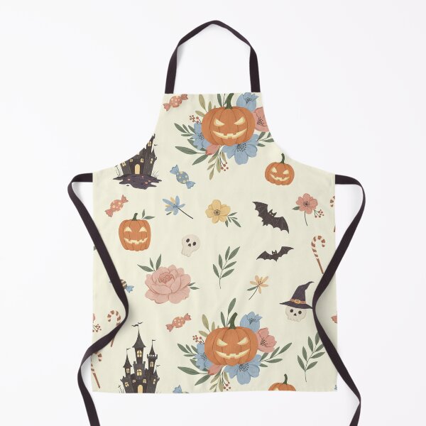 Item preview, Floral Halloween Ghost & Pumpkins – Cute Spooky Pattern 7 designed and sold by Pasteltone.
