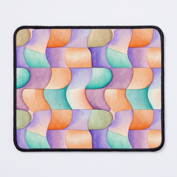 Item preview, Abstract Watercolor Pattern | Geometric Retro Waves designed and sold by Ombrya.