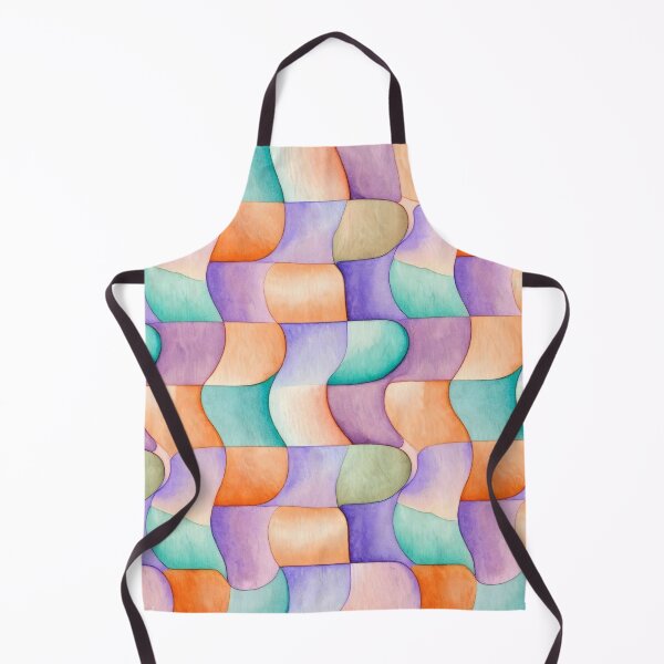 Item preview, Abstract Watercolor Pattern | Geometric Retro Waves designed and sold by Ombrya.