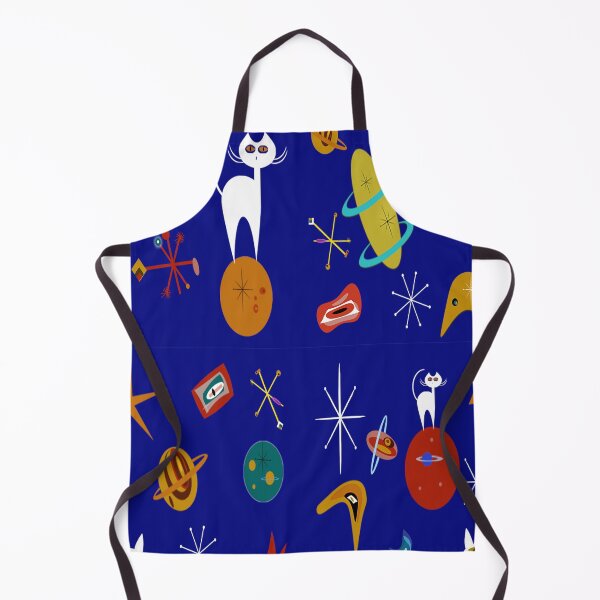 Item preview, MCM Cats, Planets, Stars and More on a Dark Blue Background designed and sold by WandaRichards.