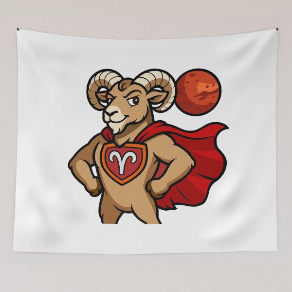 Item preview, Super Aries Male Ram Zodiac Design designed and sold by pixel-overdose.