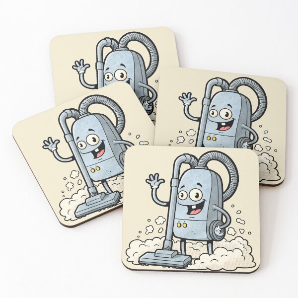Item preview, Funny Retro Vacuum Cleaner Cartoon – Cute Appliance Character designed and sold by Imaginationbeyond.