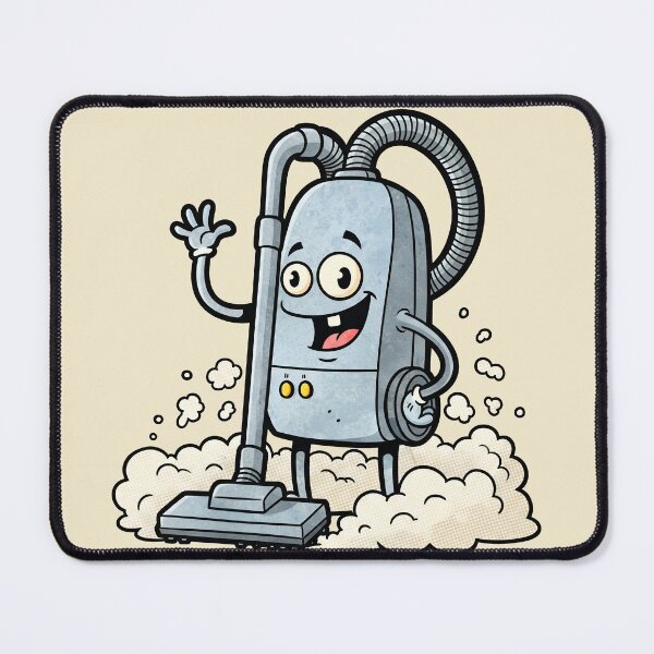 Item preview, Funny Retro Vacuum Cleaner Cartoon – Cute Appliance Character designed and sold by Imaginationbeyond.