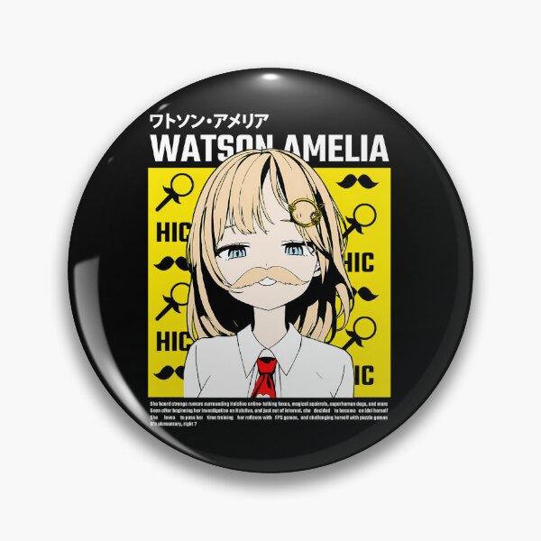 Item preview,  Hololive En Amelia Watson Smug Mustache designed and sold by Ramonpencer.