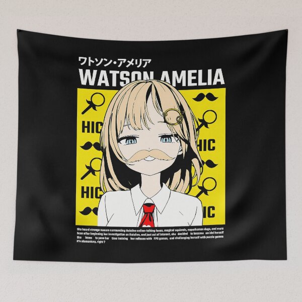 Item preview,  Hololive En Amelia Watson Smug Mustache designed and sold by Ramonpencer.