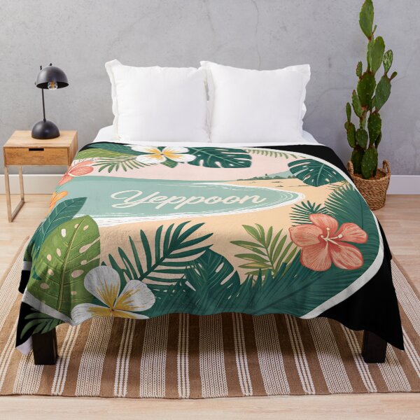 Item preview, Yeppoon Tropics – Tropical Flowers & Palm Beach Design designed and sold by VividOrganica.