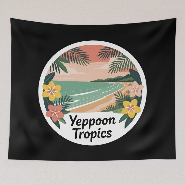 Item preview, Yeppoon Queensland Sunset Waves – Retro Beach designed and sold by VividOrganica.