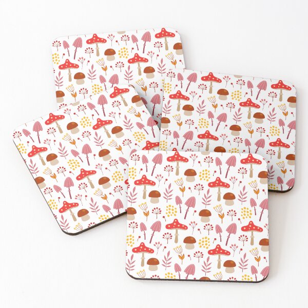Item preview, Whimsical Mushroom and Forest Botanical Pattern designed and sold by QuietBloom80.