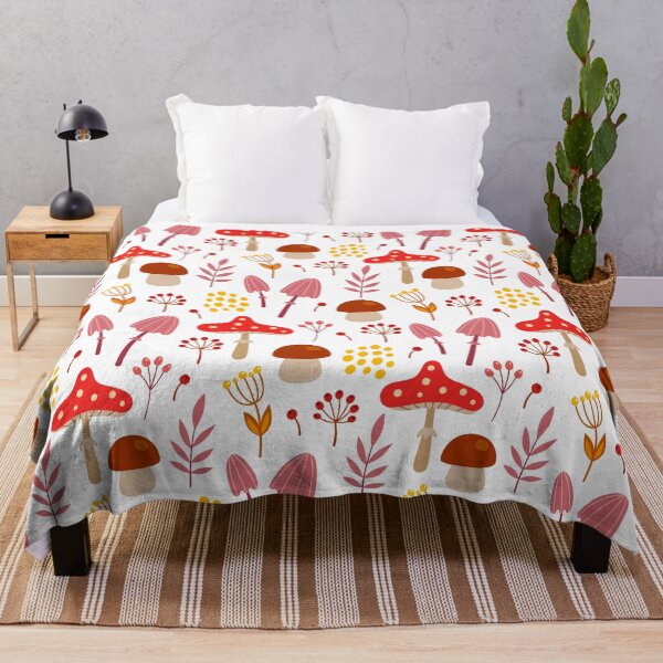 Item preview, Whimsical Mushroom and Forest Botanical Pattern designed and sold by QuietBloom80.