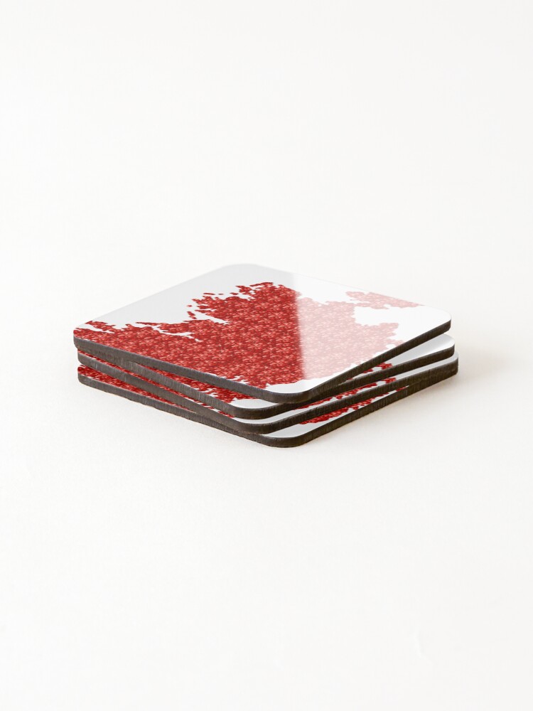 Thumbnail 4 of 5, Coasters (Set of 4), Red Rhinestone Ireland designed and sold by TheIconSmith.
