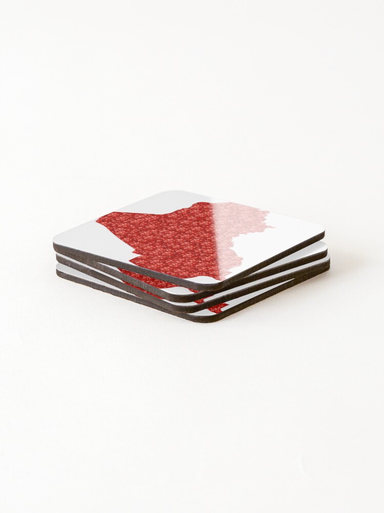 Thumbnail 4 of 5, Coasters (Set of 4), Red Rhinestone Iraq designed and sold by TheIconSmith.