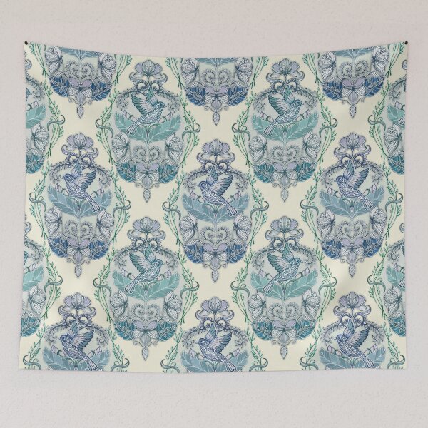 Item preview, Not Even a Sparrow - hand drawn vintage bird illustration pattern designed and sold by micklyn.