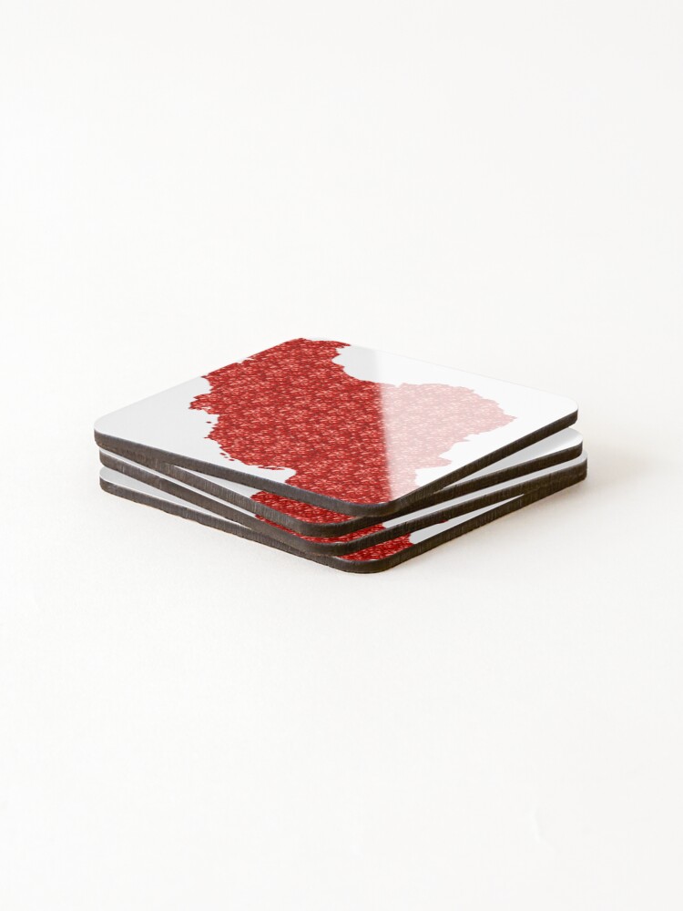 Thumbnail 4 of 5, Coasters (Set of 4), Red Rhinestone Iran designed and sold by TheIconSmith.