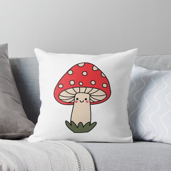 Item preview, Cute Kawaii Mushroom | Smiling Red Toadstool designed and sold by PinFlick.